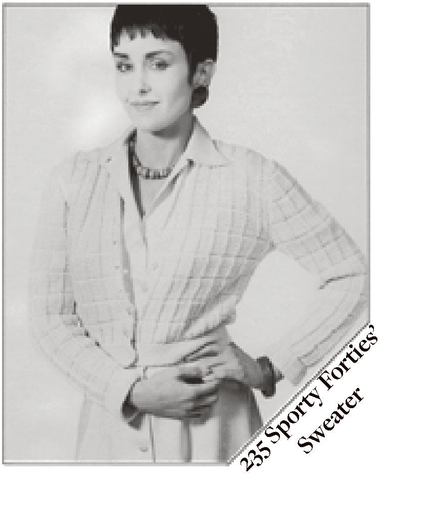 235 Sporty Forties' Sweater - PDF knitting pattern - Folkwear