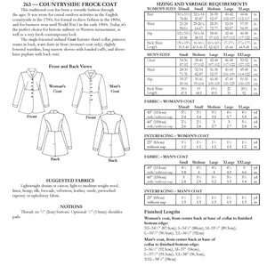 263 Countryside Frock Coat  Folkwear