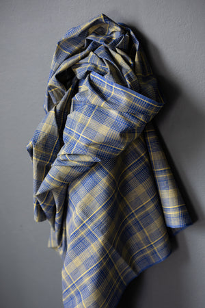 Cotton - Blue and Yellow Plaid Check