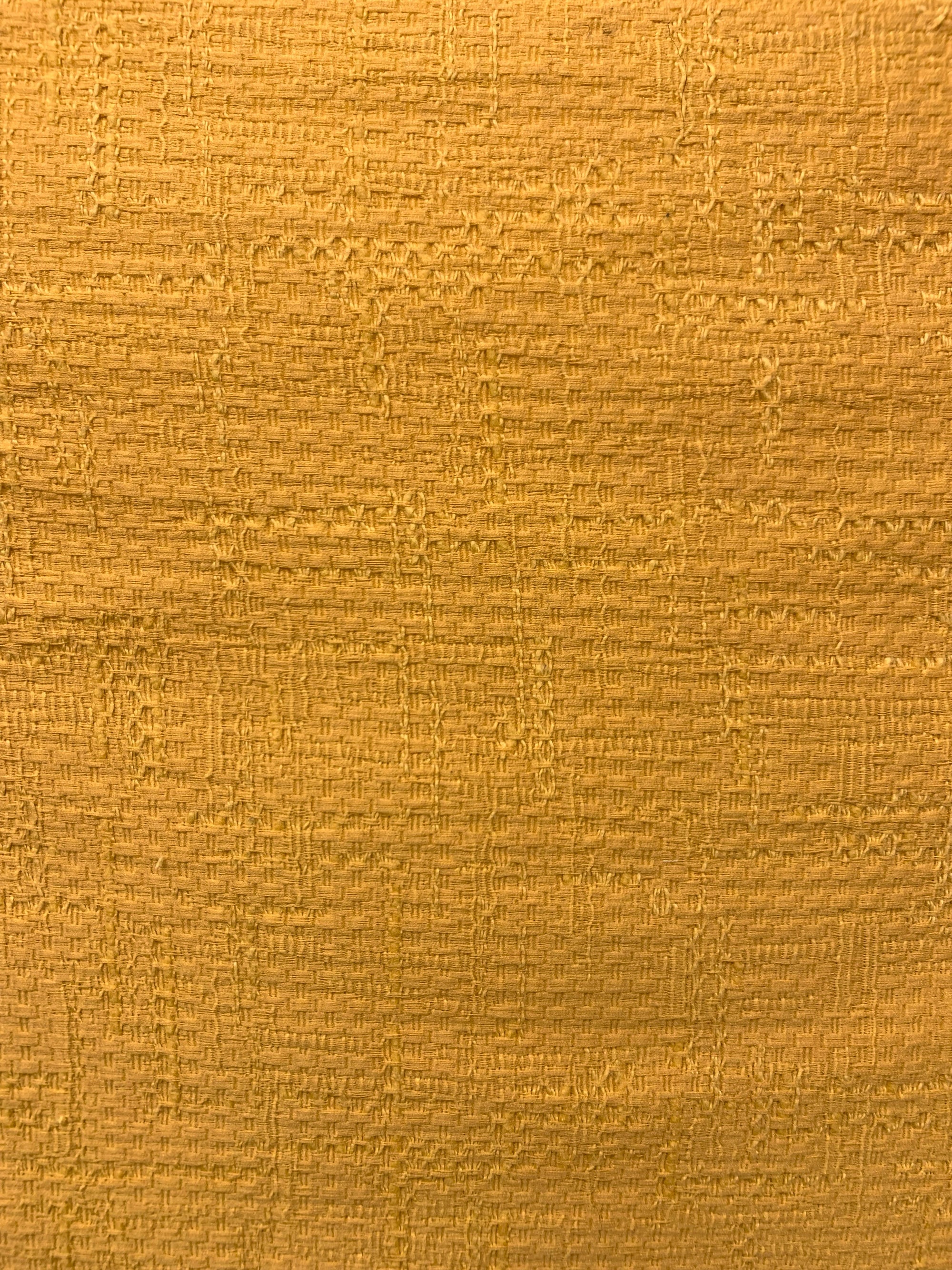 cotton jacquard fabric in marigold yellow