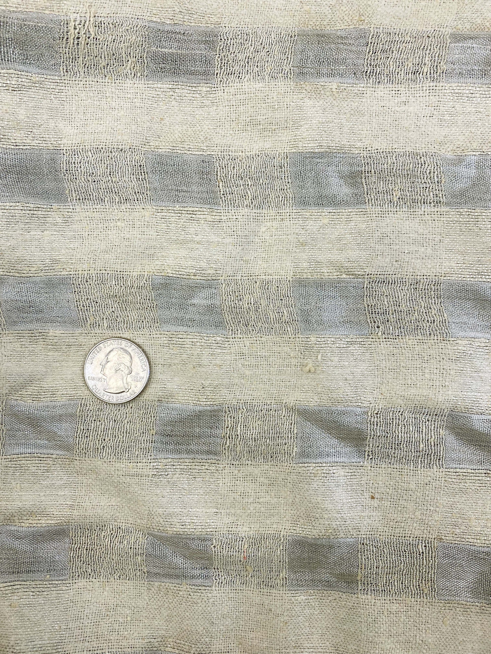 Raw Silk - Ecru Checks