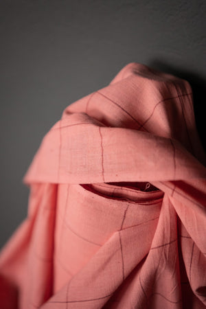 Indian Cotton - Pink Check