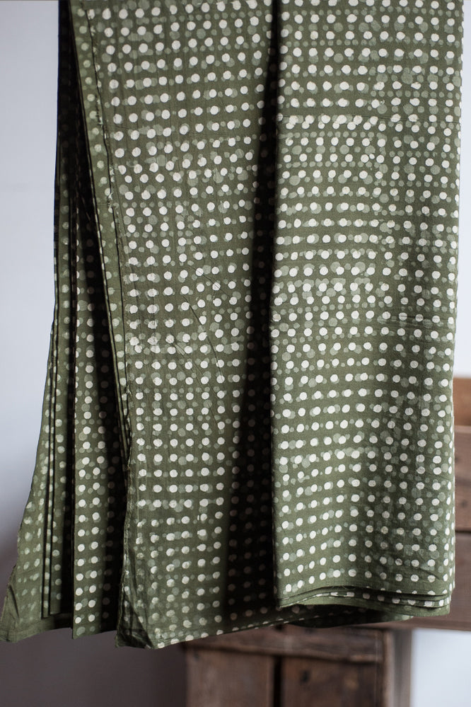 Polka Dot Organic Cotton - Olive