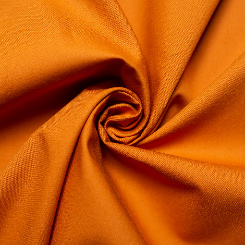 Orange Solid Poplin - organic cotton