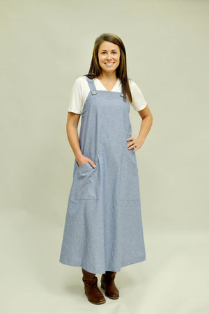 The Pattern Preacher Grace Women's Pinafore Dress Beginner Easy Sewing  Pattern | eBay