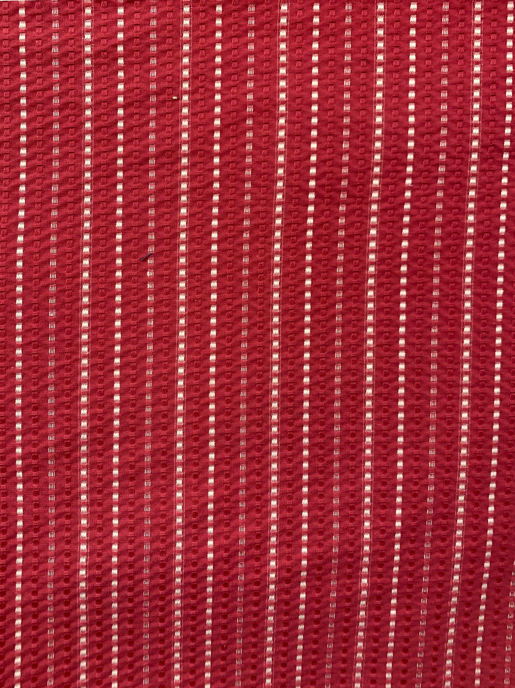Textured Cotton - red and white stripe - Folkwear